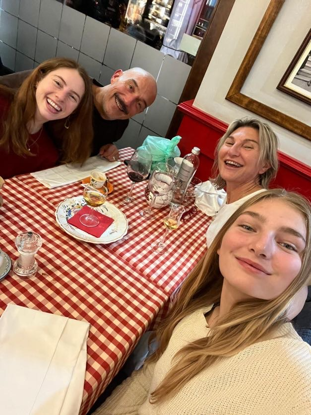 Bianca with her Host Family while Teaching English in Italy